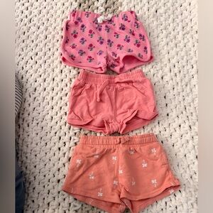 Carter's Floral and Solid Kids Shorts Trio